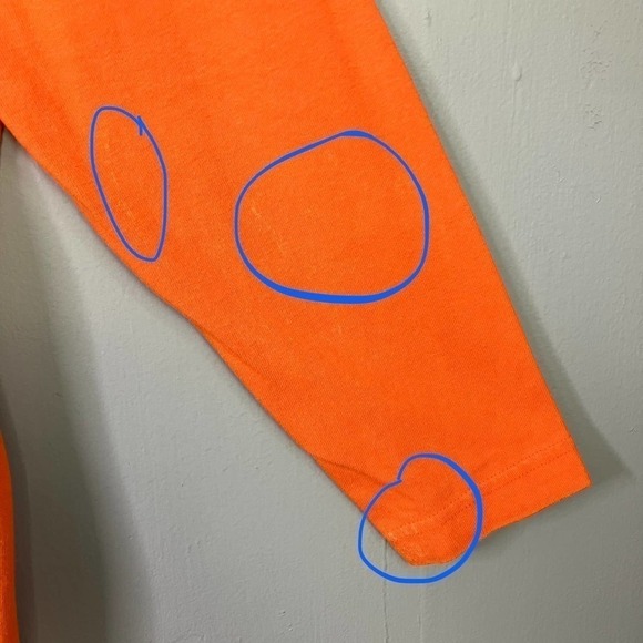 BASIC Editions Vintage 90s Halloween Witch Broom Cat Orange Long Sleeve Tee Sz M - Picture 16 of 16